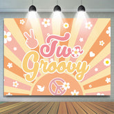 Weiss Blumen Orange 2 Glücklich Geburtstag Party Hintergrund